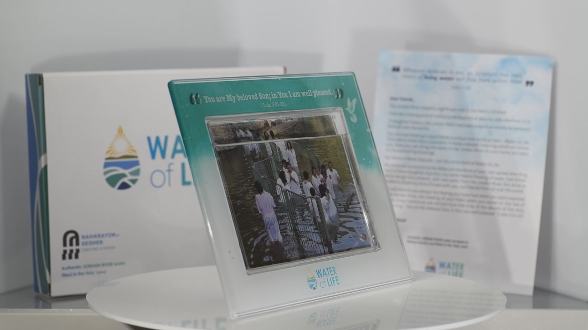 Water Frame with River Jordan water